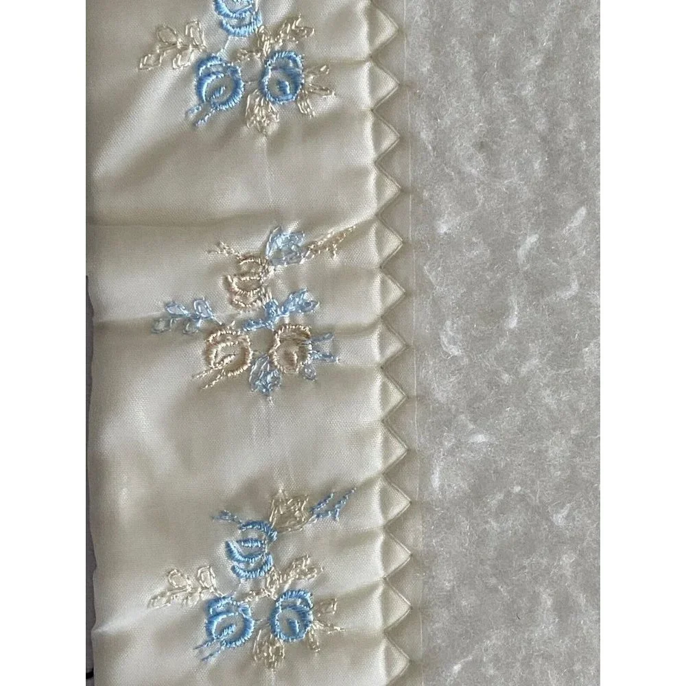 Vintage North Star Acrylic Chatham Baby Blanket Satin‎ Binding Pale Yellow 36x50